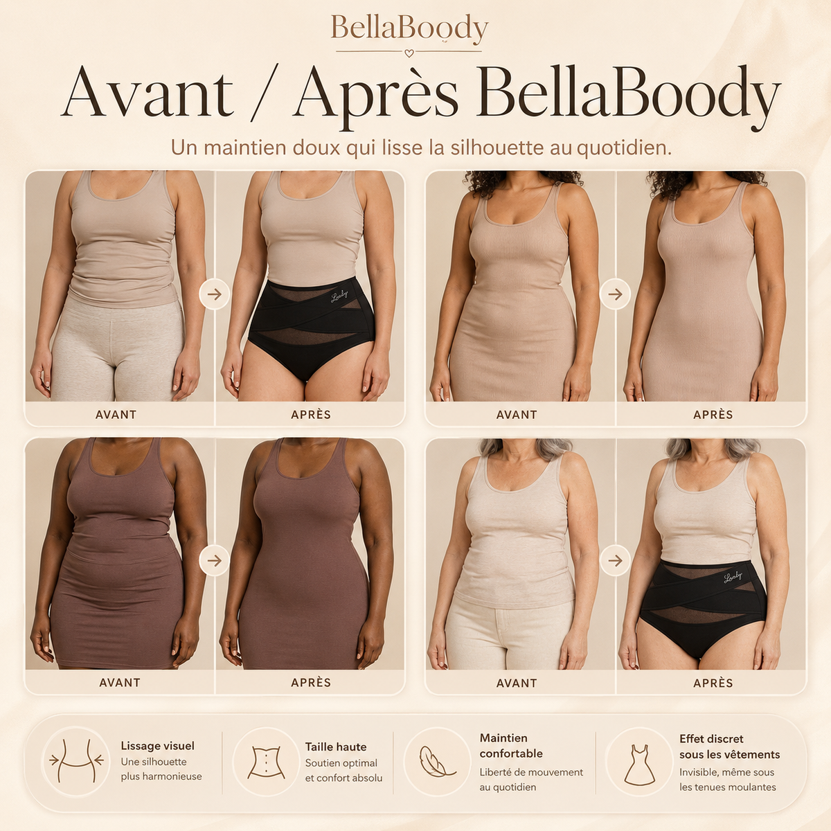 Culotte gainante Post-Partum — Compression 360°